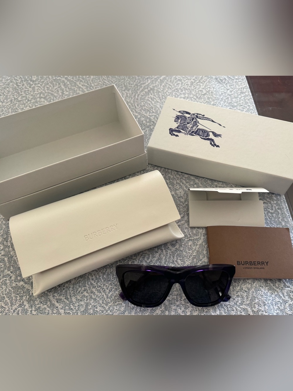 Burberry Purple Black Gradient Cat-Eye Sunglasses